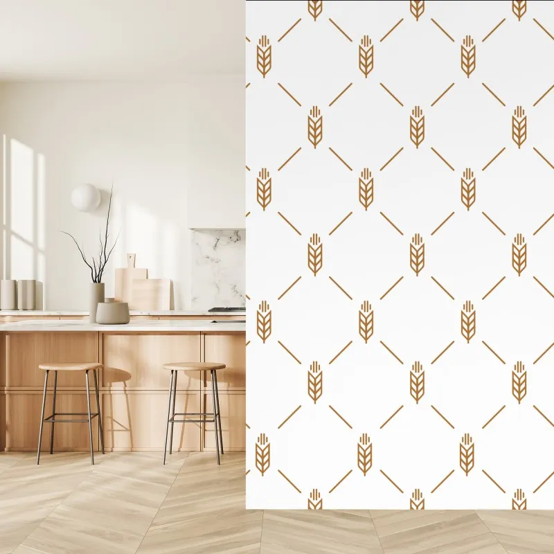 Fototapeta złoty geometryczny wzór pszenicy – Wallissimo® Fototapeta złoty geometryczny wzór pszenicy – Wallissimo®