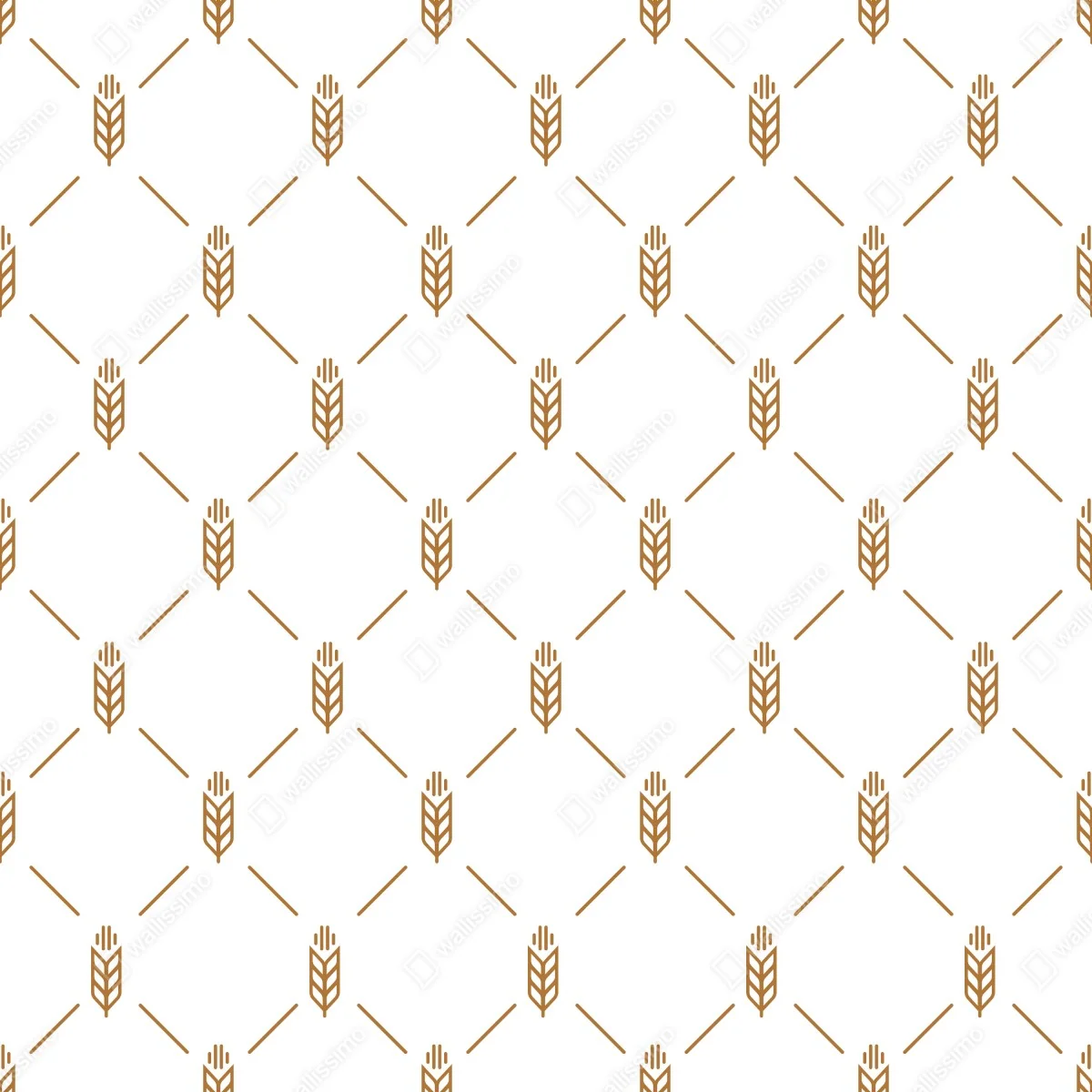Fototapeta złoty geometryczny wzór pszenicy – Wallissimo® Fototapeta złoty geometryczny wzór pszenicy – Wallissimo®