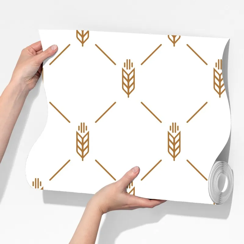 Fototapeta złoty geometryczny wzór pszenicy – Wallissimo® Fototapeta złoty geometryczny wzór pszenicy – Wallissimo®