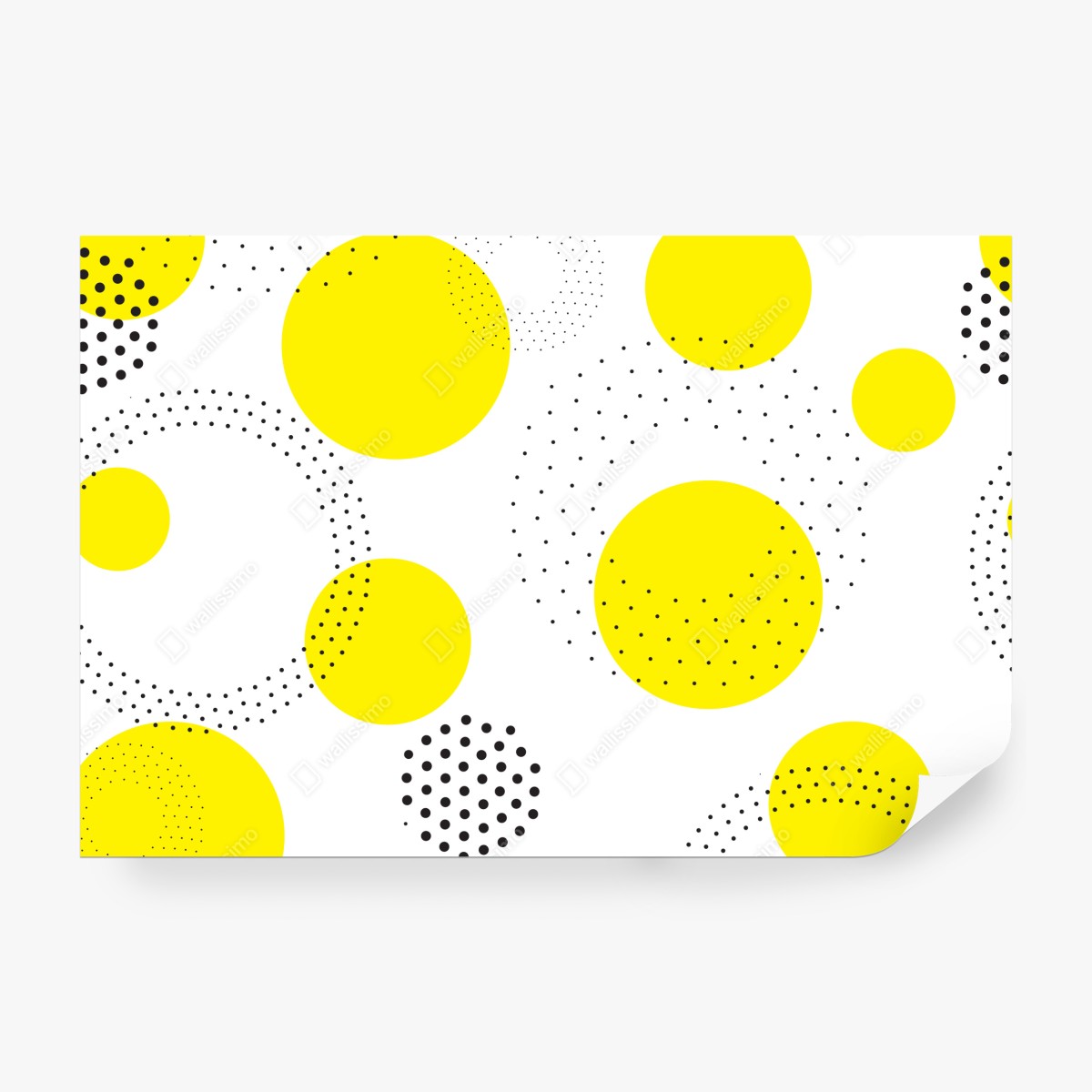 Fototapeta jasny żółty wzór w kropki do pokoju – Wallissimo® Fototapeta jasny żółty wzór w kropki do pokoju – Wallissimo®