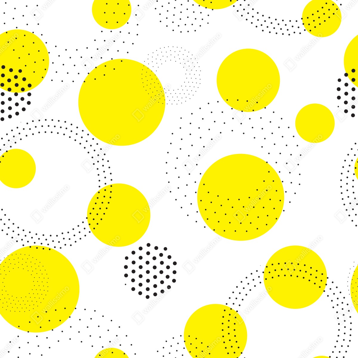 Fototapeta jasny żółty wzór w kropki do pokoju – Wallissimo® Fototapeta jasny żółty wzór w kropki do pokoju – Wallissimo®