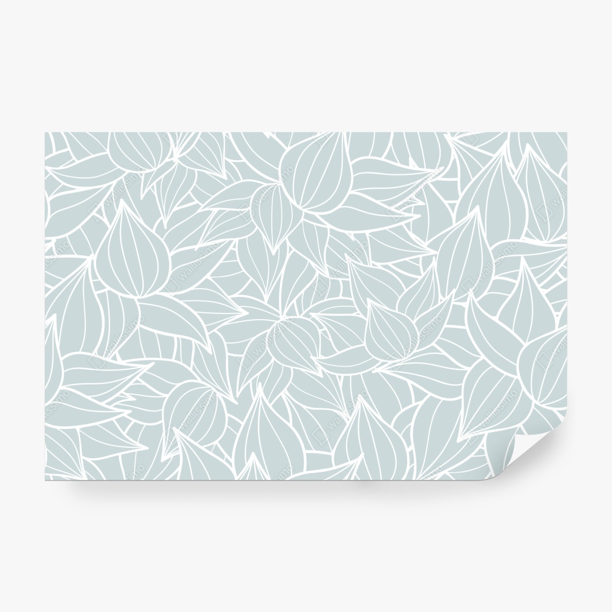 Fototapeta delikatny turkusowy wzór liści – Wallissimo® Fototapeta delikatny turkusowy wzór liści – Wallissimo®