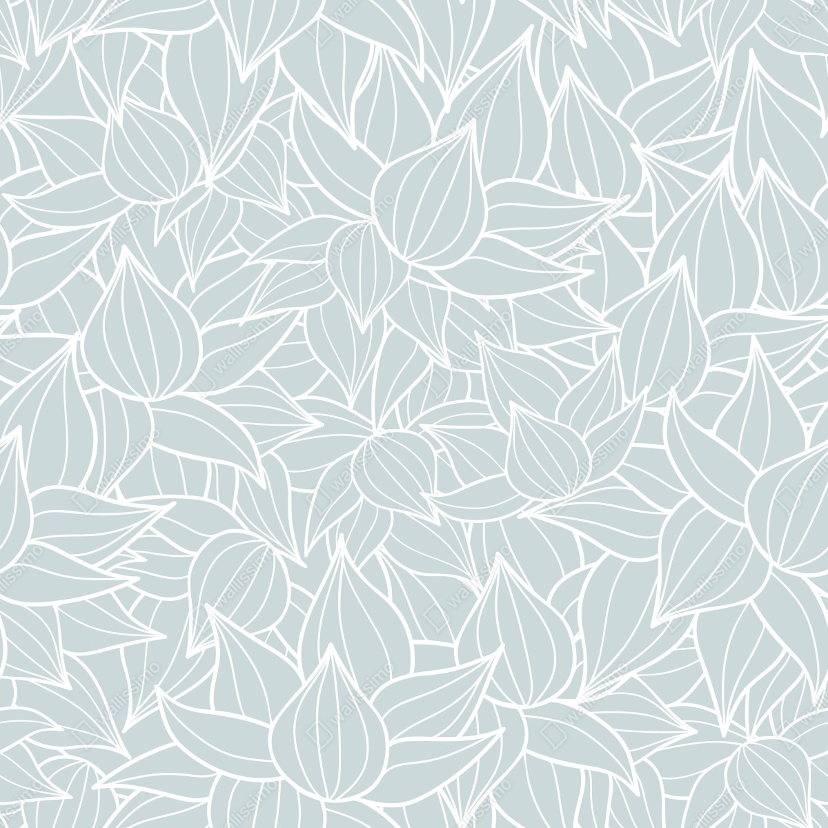 Fototapeta delikatny turkusowy wzór liści – Wallissimo® Fototapeta delikatny turkusowy wzór liści – Wallissimo®