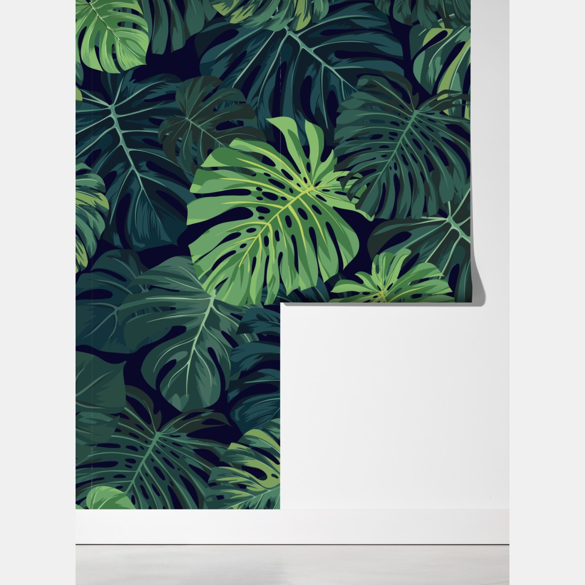 Fototapeta wzór z tropikalnymi liśćmi monstera – Wallissimo® Fototapeta wzór z tropikalnymi liśćmi monstera – Wallissimo®