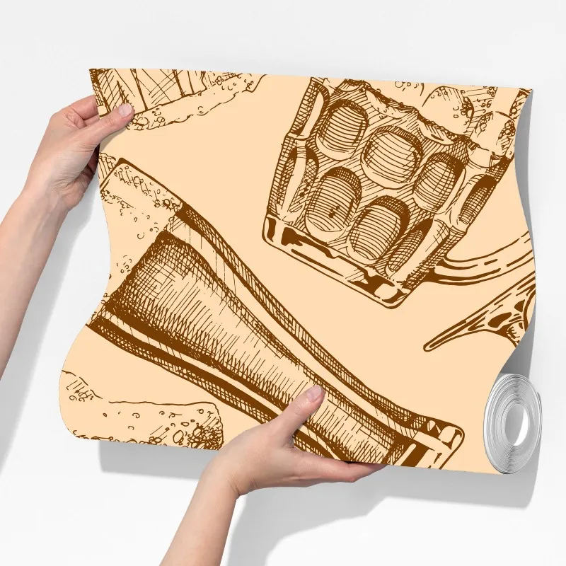 Fototapeta retro wzór z kuflami piwa – Wallissimo® Fototapeta retro wzór z kuflami piwa – Wallissimo®