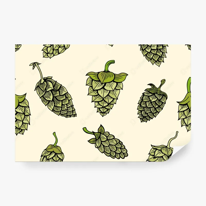 Fototapeta zabawny wzór serc na białym tle – Wallissimo®