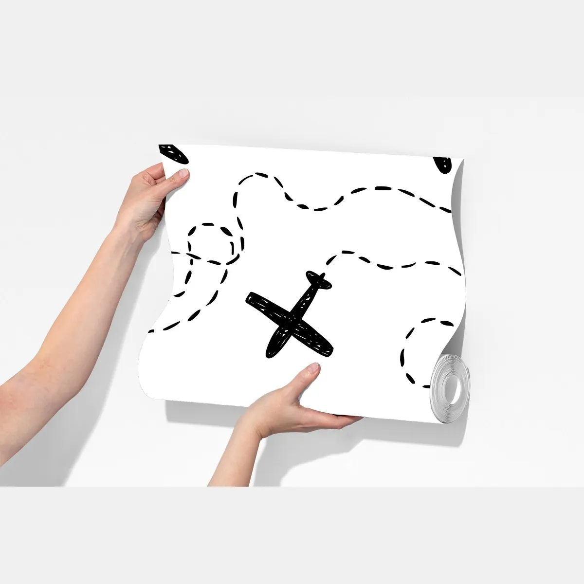 Fototapeta ręcznie rysowany wzór samolotów – Wallissimo® Fototapeta ręcznie rysowany wzór samolotów – Wallissimo®