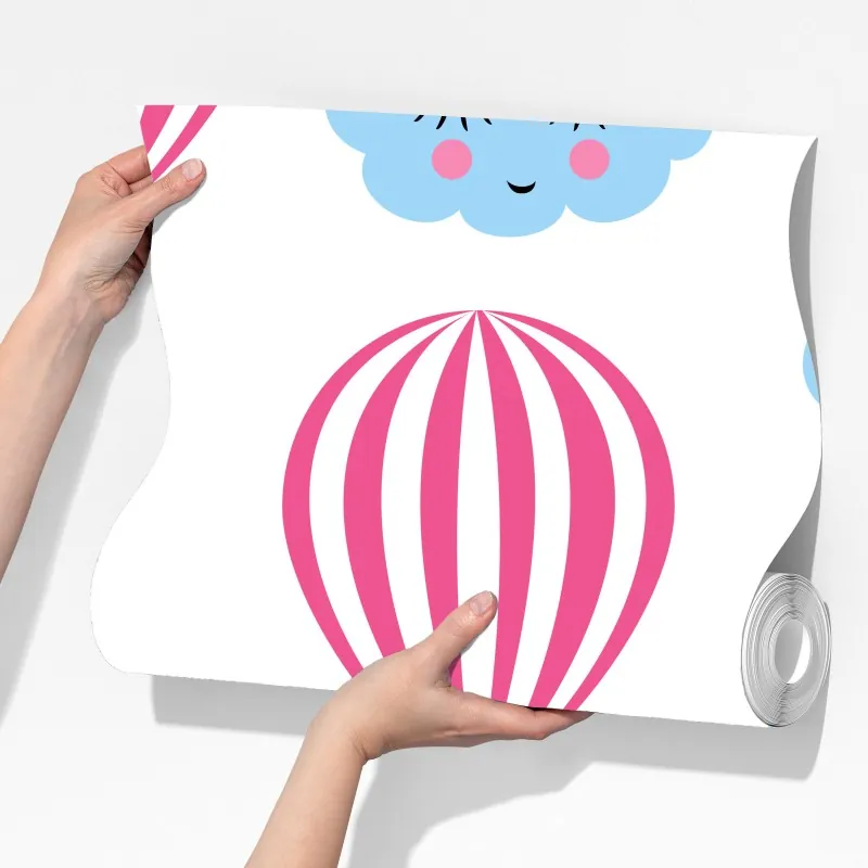 Fototapeta pastelowe chmury i balony wzór – Wallissimo® Fototapeta pastelowe chmury i balony wzór – Wallissimo®