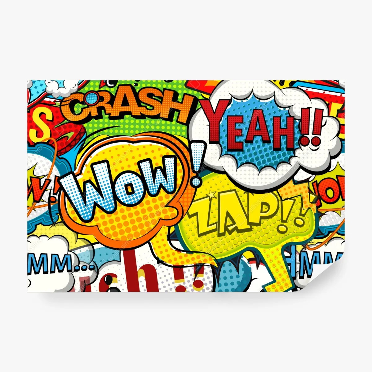 Fototapeta komiksowy pop-art wybuch kolorów – Wallissimo® Fototapeta komiksowy pop-art wybuch kolorów – Wallissimo®