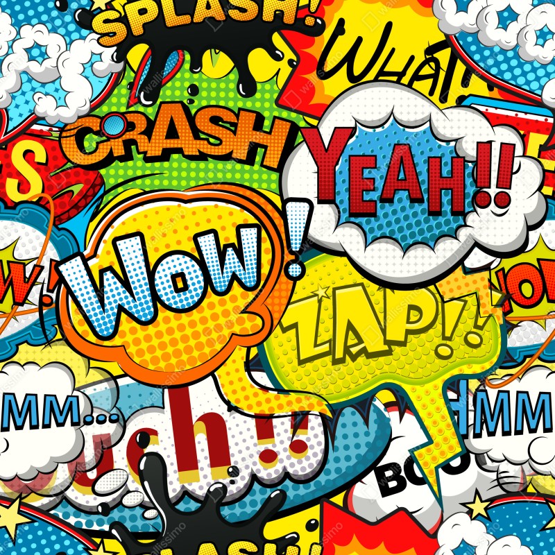 Fototapeta komiksowy pop-art wybuch kolorów – Wallissimo® Fototapeta komiksowy pop-art wybuch kolorów – Wallissimo®