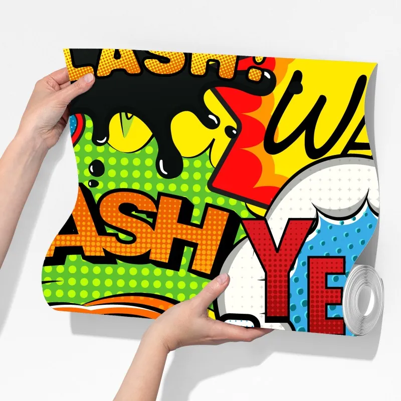 Fototapeta komiksowy pop-art wybuch kolorów – Wallissimo® Fototapeta komiksowy pop-art wybuch kolorów – Wallissimo®