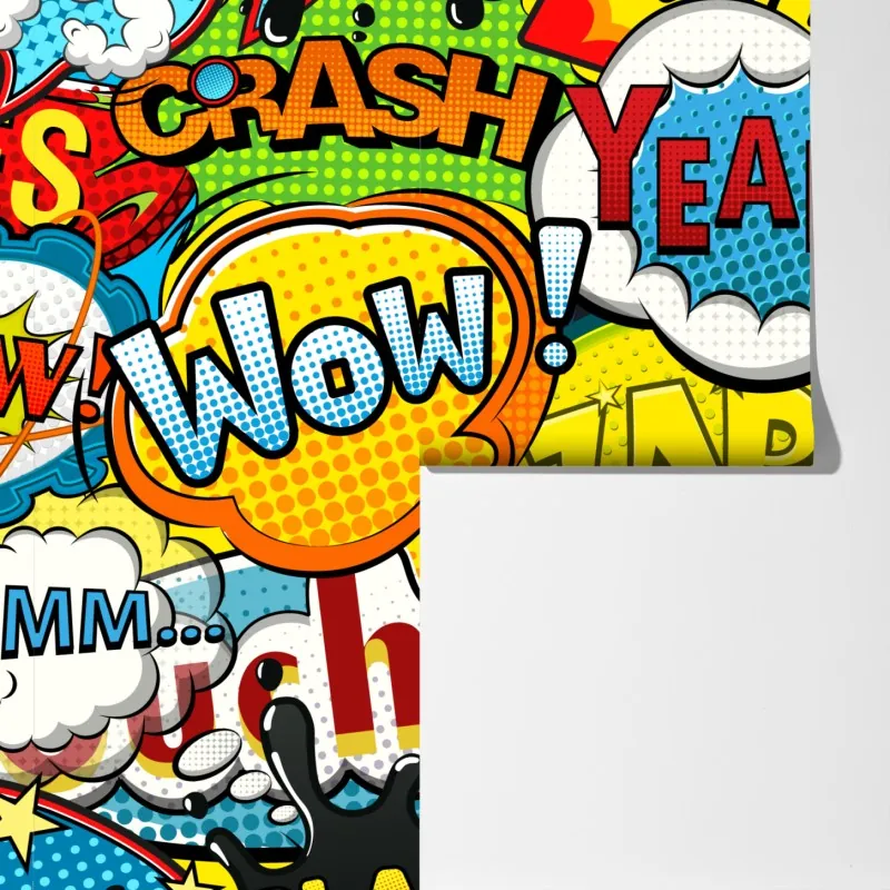 Fototapeta komiksowy pop-art wybuch kolorów – Wallissimo® Fototapeta komiksowy pop-art wybuch kolorów – Wallissimo®