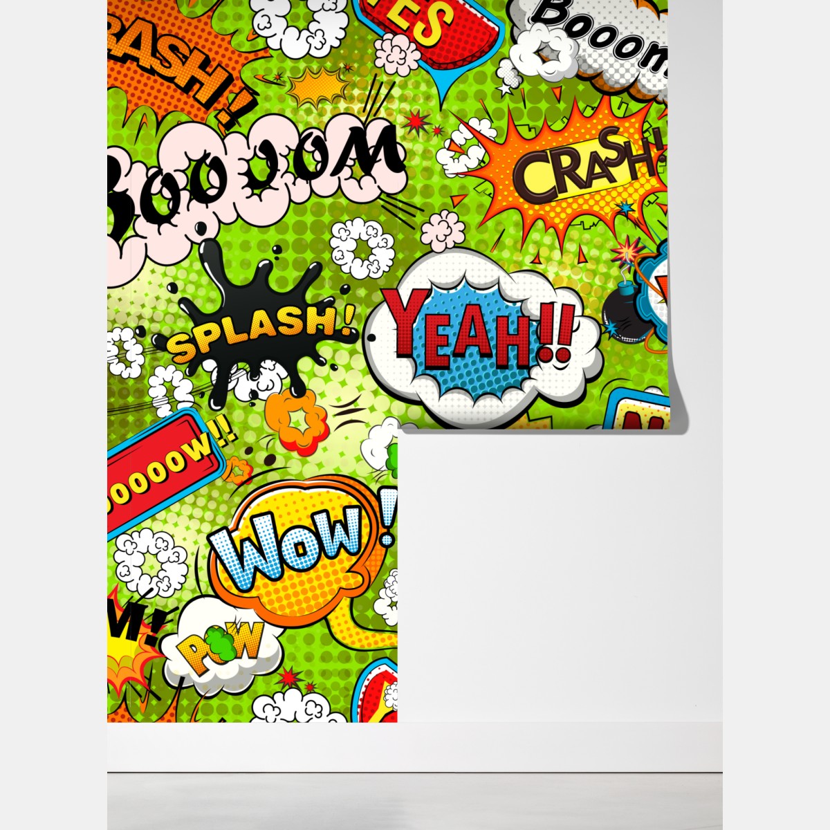 Fototapeta żywy kolaż komiksowy w stylu pop-art – Wallissimo® Fototapeta żywy kolaż komiksowy w stylu pop-art – Wallissimo®