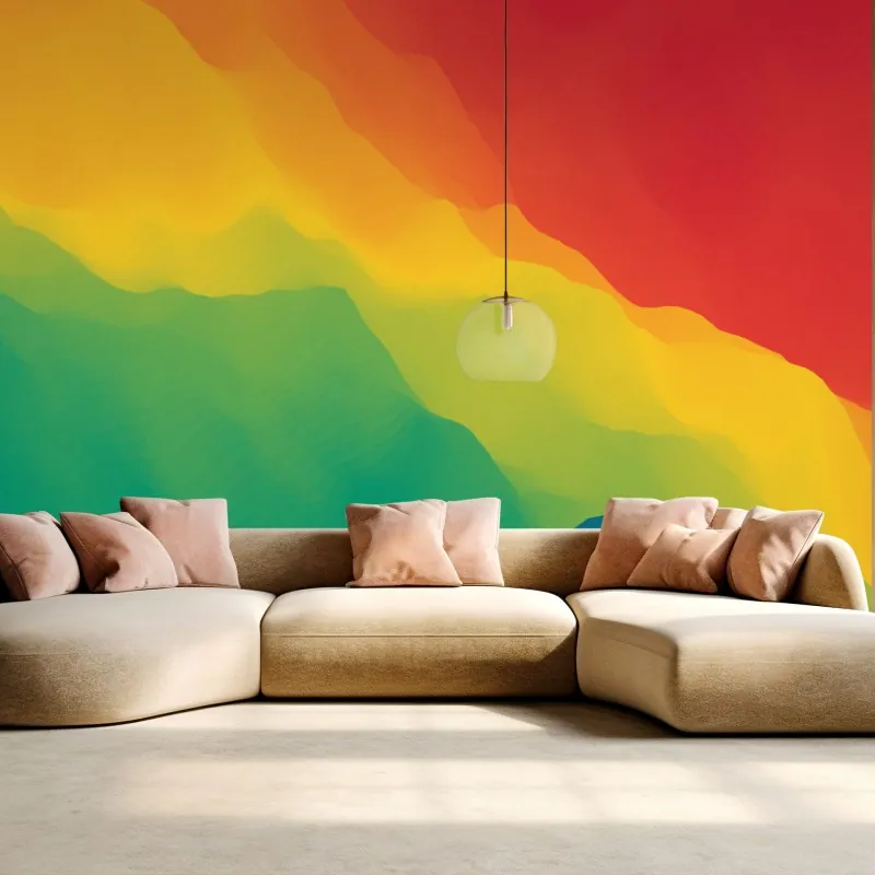 Fototapeta żywy warstwowy gradient górski – Wallissimo® Fototapeta żywy warstwowy gradient górski – Wallissimo®