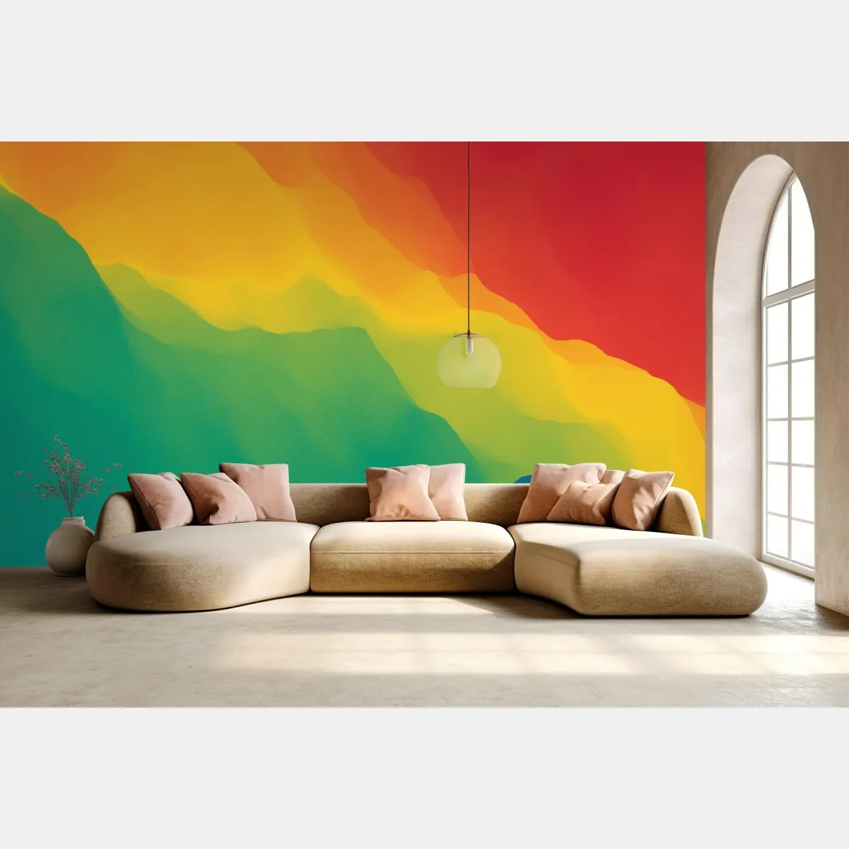 Fototapeta żywy warstwowy gradient górski – Wallissimo® Fototapeta żywy warstwowy gradient górski – Wallissimo®