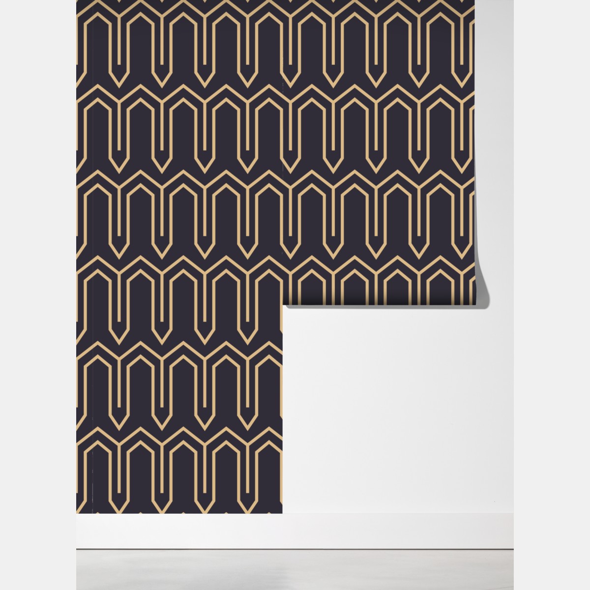 Fototapeta art deco geometryczny wzór w złocie na czarnym tle – Wallissimo® Fototapeta art deco geometryczny wzór w złocie na czarnym tle – Wallissimo®