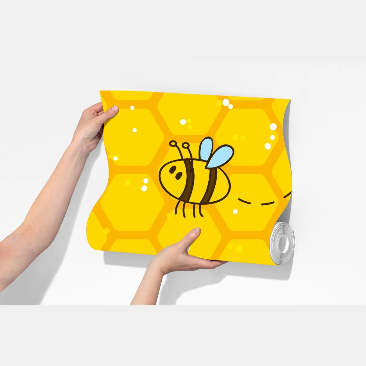 Fototapeta uroczy wzór z pszczołami i plastrem miodu – Wallissimo® Fototapeta uroczy wzór z pszczołami i plastrem miodu – Wallissimo®