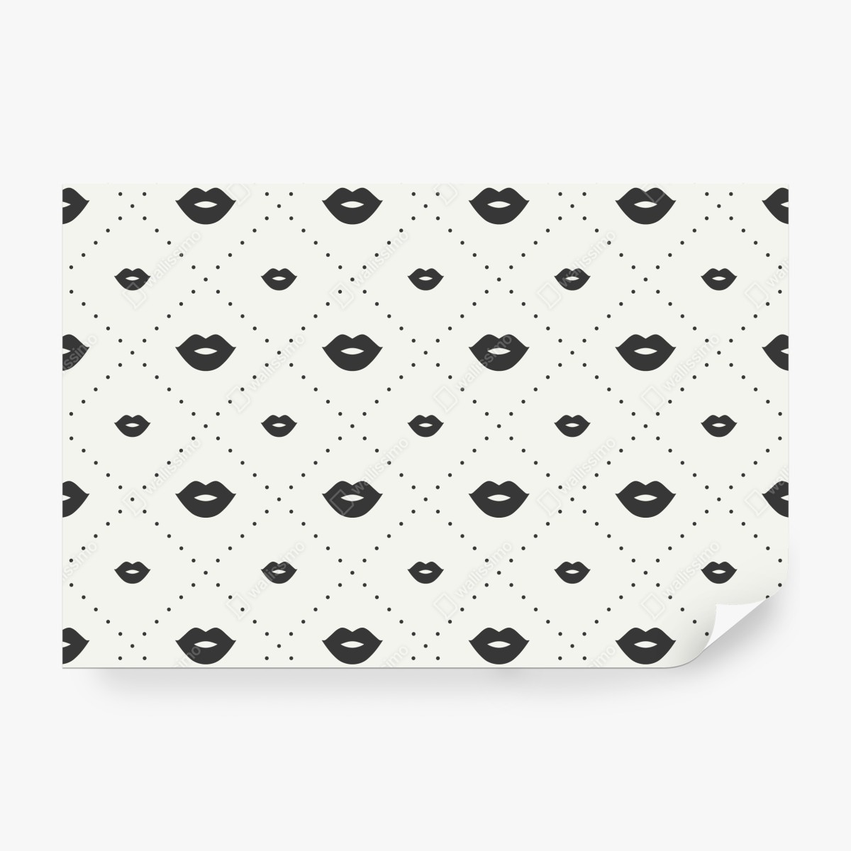 Fototapeta minimalistyczny monochromatyczny wzór ust – Wallissimo® Fototapeta minimalistyczny monochromatyczny wzór ust – Wallissimo®