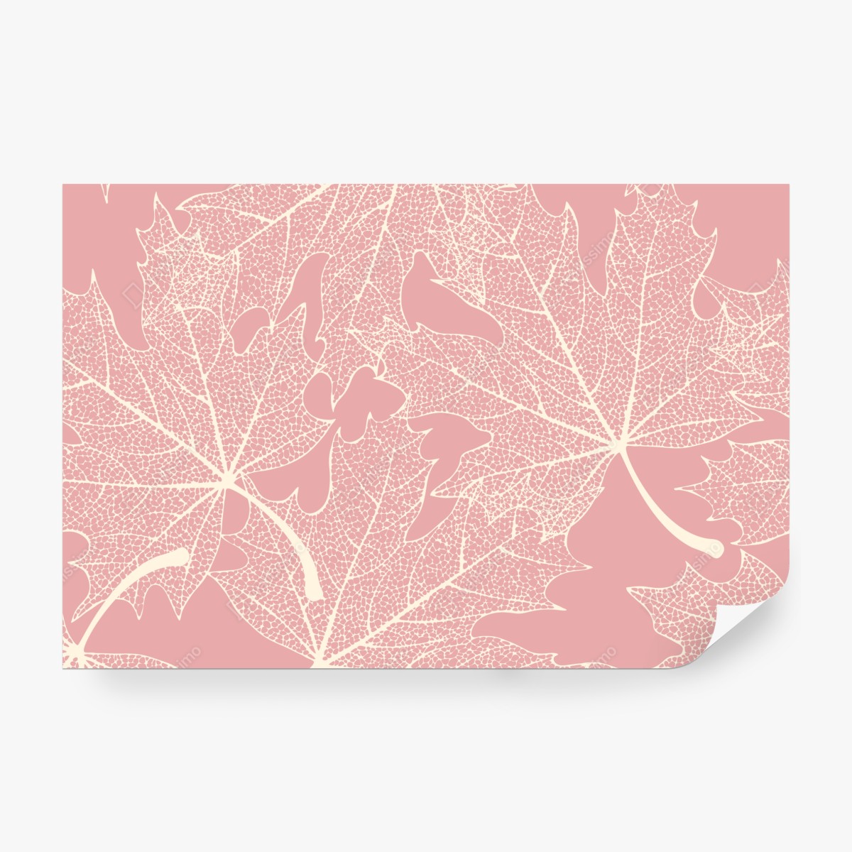Fototapeta delikatny różowy wzór liści – Wallissimo® Fototapeta delikatny różowy wzór liści – Wallissimo®
