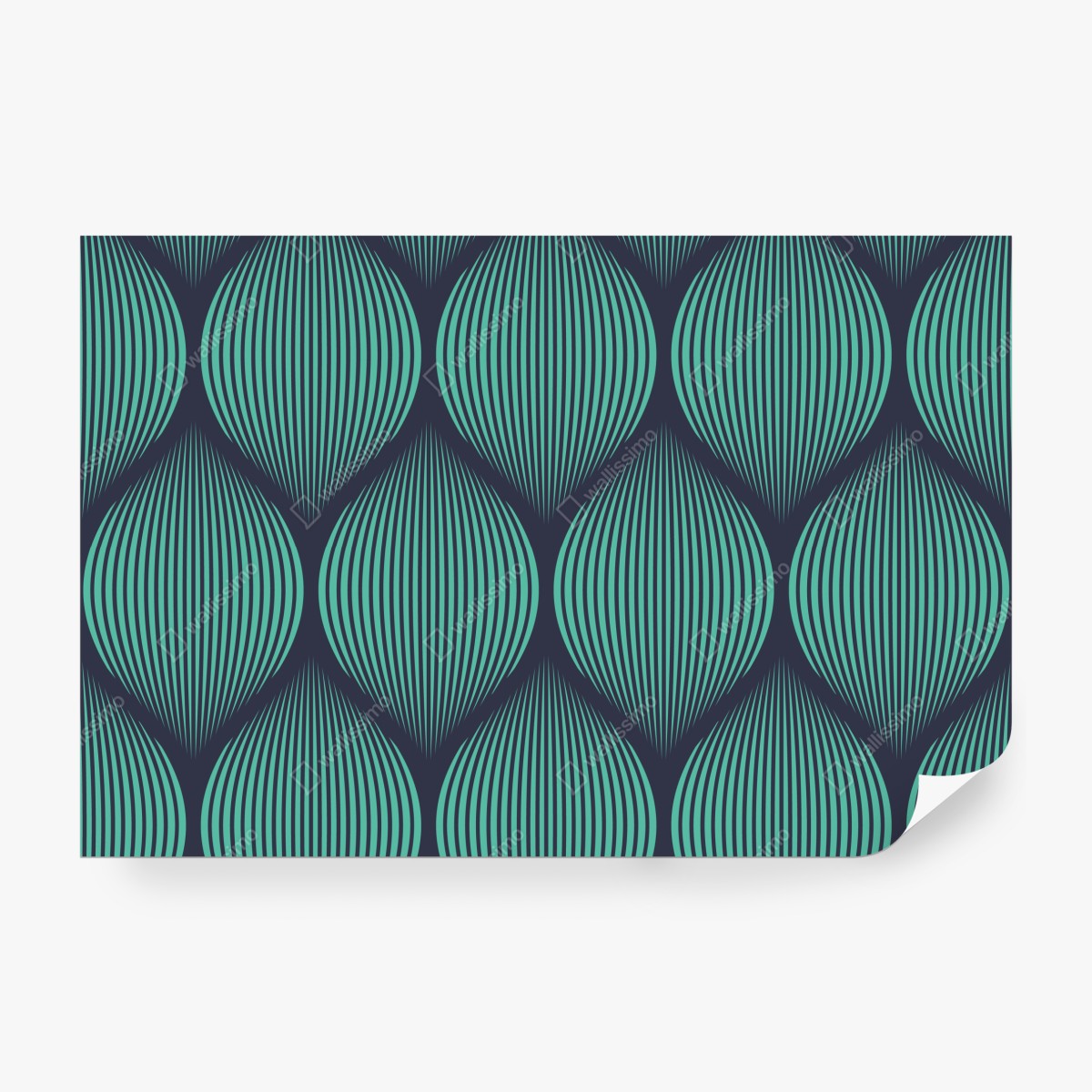 Fototapeta turkusowy geometryczny motyw łezki – Wallissimo® Fototapeta turkusowy geometryczny motyw łezki – Wallissimo®