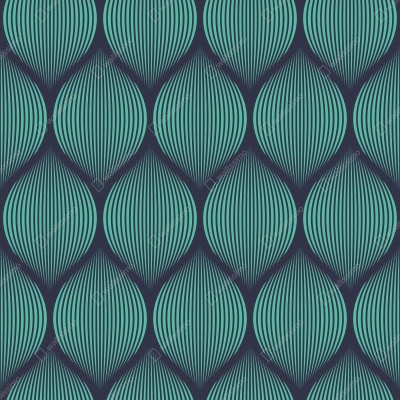 Fototapeta turkusowy geometryczny motyw łezki – Wallissimo® Fototapeta turkusowy geometryczny motyw łezki – Wallissimo®