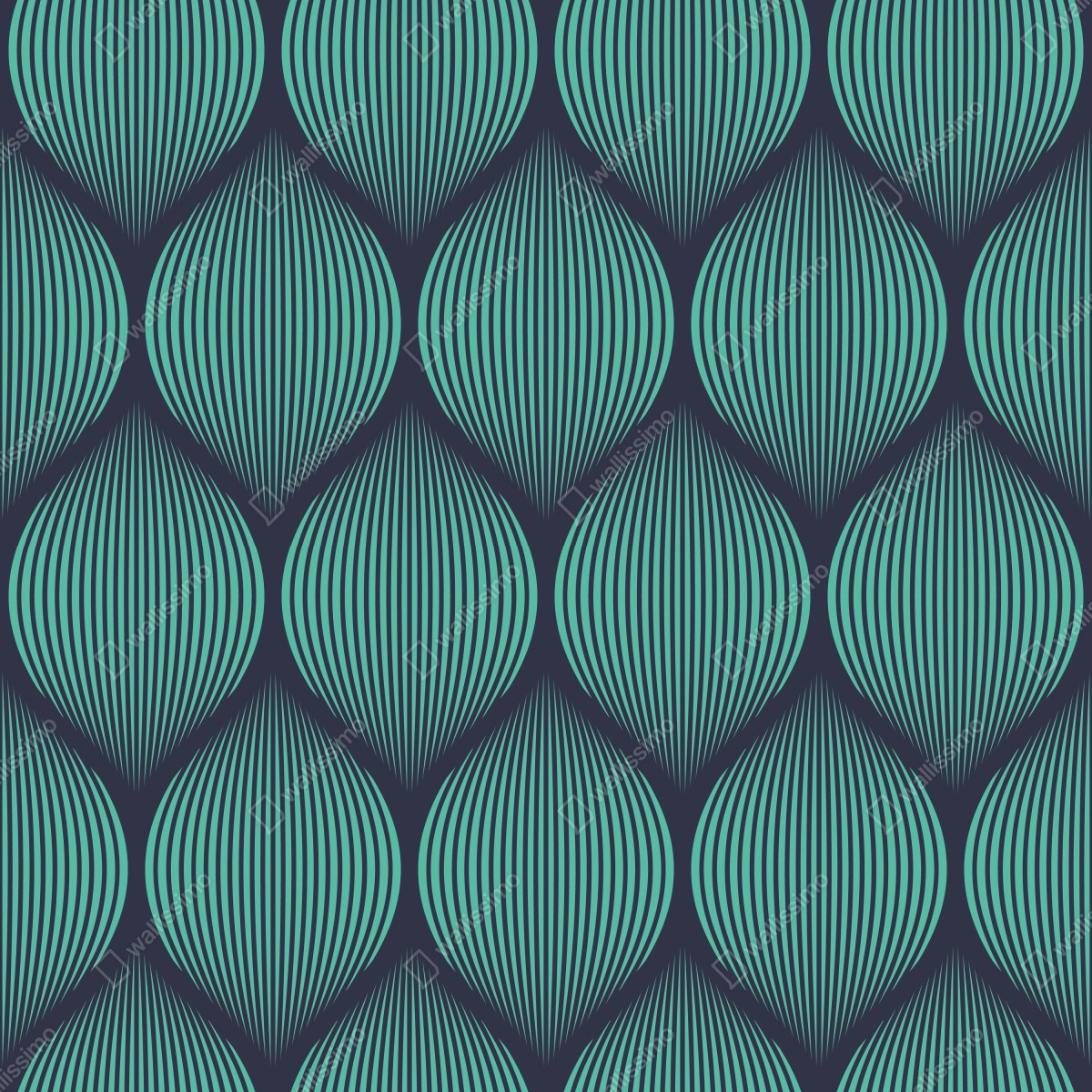 Fototapeta turkusowy geometryczny motyw łezki – Wallissimo® Fototapeta turkusowy geometryczny motyw łezki – Wallissimo®