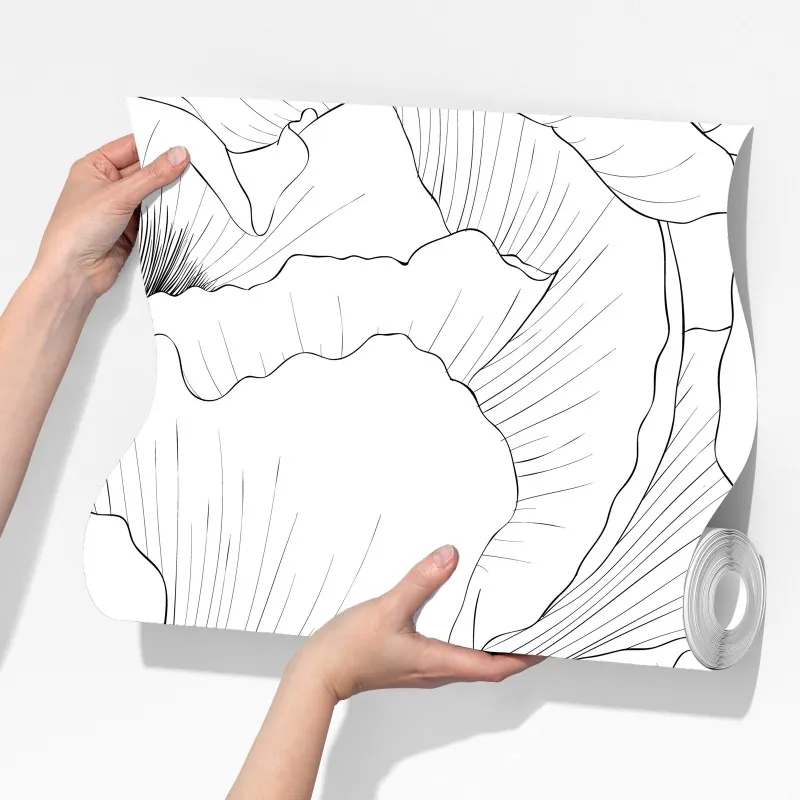 Fototapeta delikatny botaniczny rysunek kwiatowy – Wallissimo® Fototapeta delikatny botaniczny rysunek kwiatowy – Wallissimo®