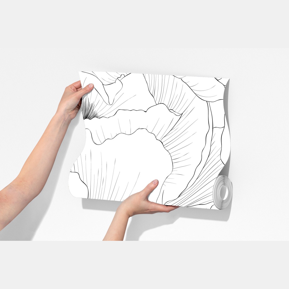 Fototapeta delikatny botaniczny rysunek kwiatowy – Wallissimo® Fototapeta delikatny botaniczny rysunek kwiatowy – Wallissimo®