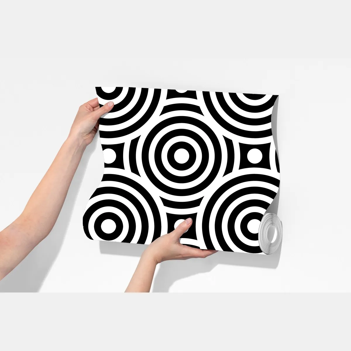 Fototapeta czarno-biały wzór koncentrycznych kół – Wallissimo® Fototapeta czarno-biały wzór koncentrycznych kół – Wallissimo®