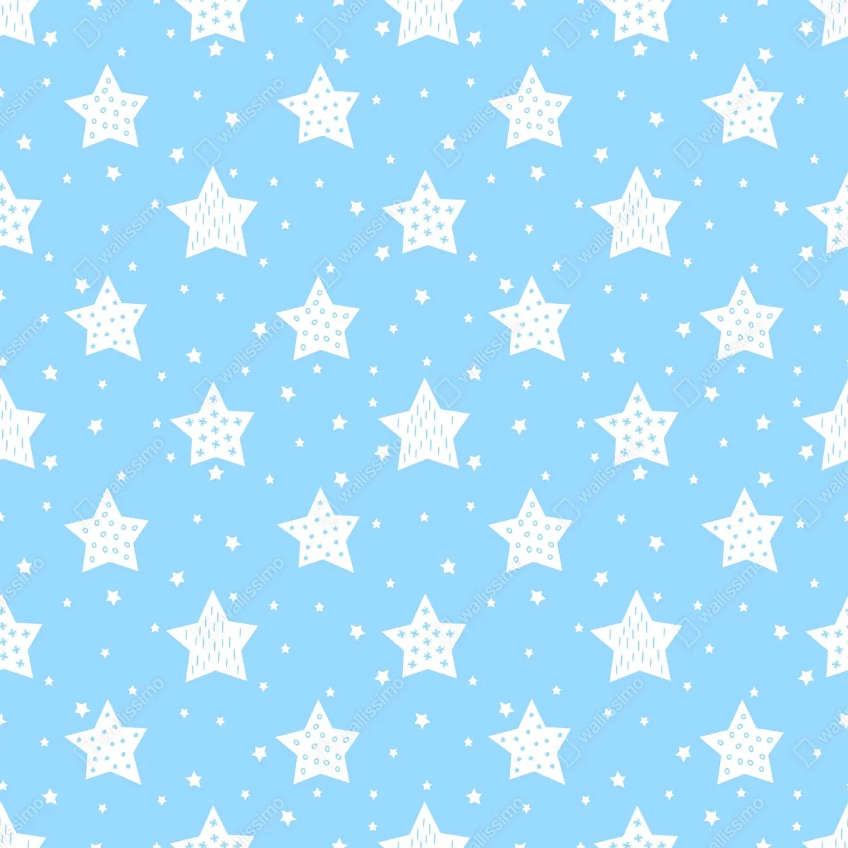 Fototapeta miękkie niebieskie gwiazdki do pokoju dziecięcego – Wallissimo® Fototapeta miękkie niebieskie gwiazdki do pokoju dziecięcego – Wallissimo®