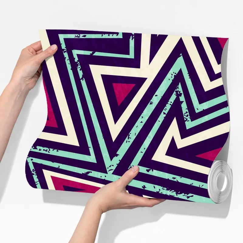 Fototapeta odważny geometryczny wzór z trójkątami – Wallissimo® Fototapeta odważny geometryczny wzór z trójkątami – Wallissimo®