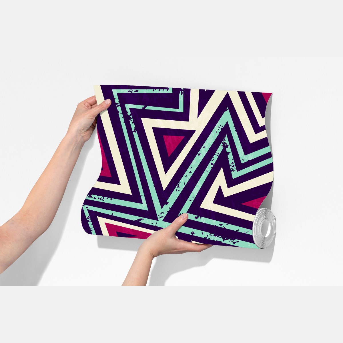 Fototapeta odważny geometryczny wzór z trójkątami – Wallissimo® Fototapeta odważny geometryczny wzór z trójkątami – Wallissimo®