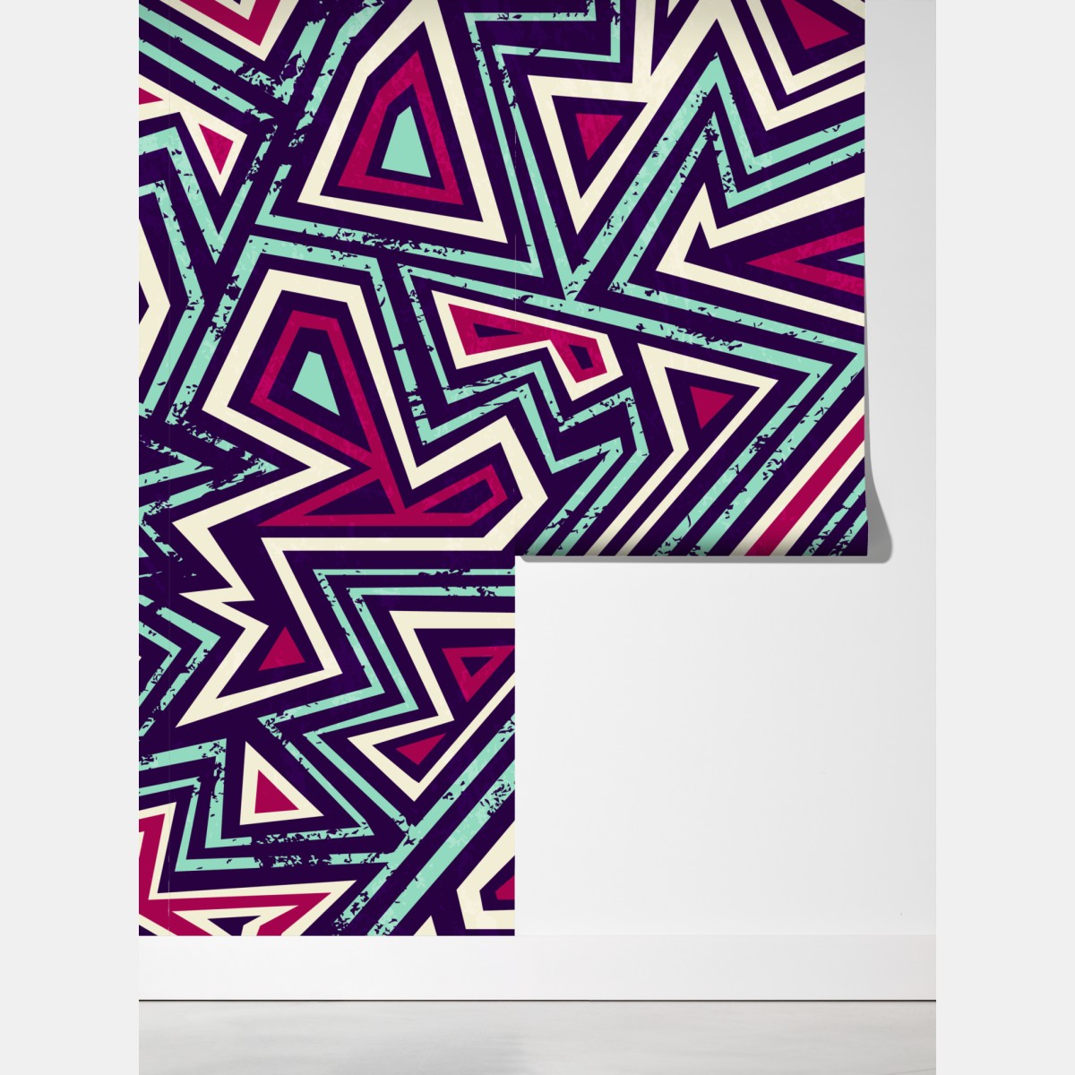 Fototapeta odważny geometryczny wzór z trójkątami – Wallissimo® Fototapeta odważny geometryczny wzór z trójkątami – Wallissimo®