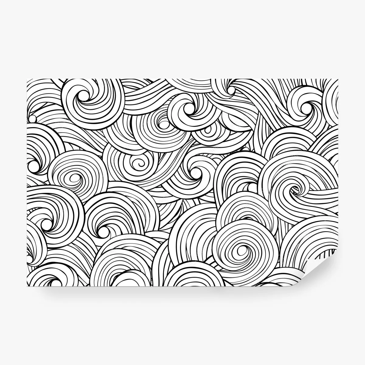 Fototapeta czarno-biały wzór ze spiralami – Wallissimo® Fototapeta czarno-biały wzór ze spiralami – Wallissimo®