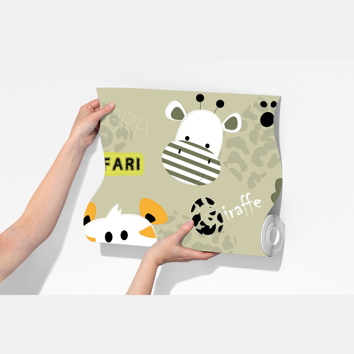 Fototapeta uroczy wzór safari dla dzieci – Wallissimo® Fototapeta uroczy wzór safari dla dzieci – Wallissimo®