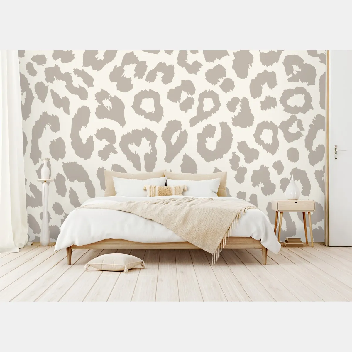 Fototapeta neutralny beżowy wzór w panterkę – Wallissimo® Fototapeta neutralny beżowy wzór w panterkę – Wallissimo®