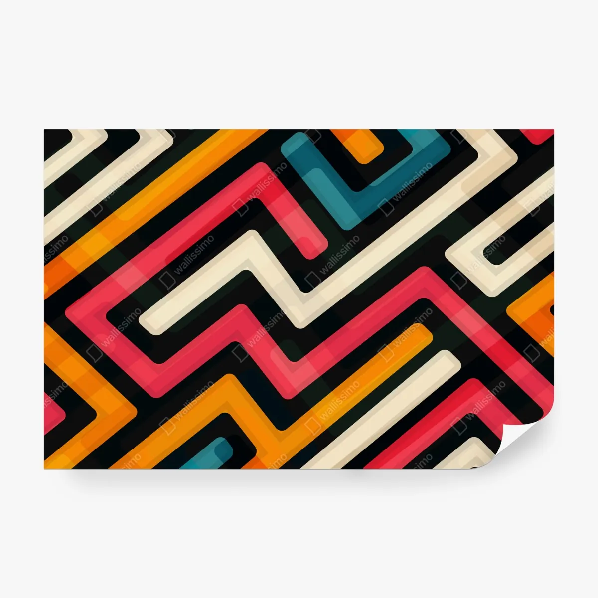Fototapeta kolorowy geometryczny wzór labiryntu – Wallissimo® Fototapeta kolorowy geometryczny wzór labiryntu – Wallissimo®