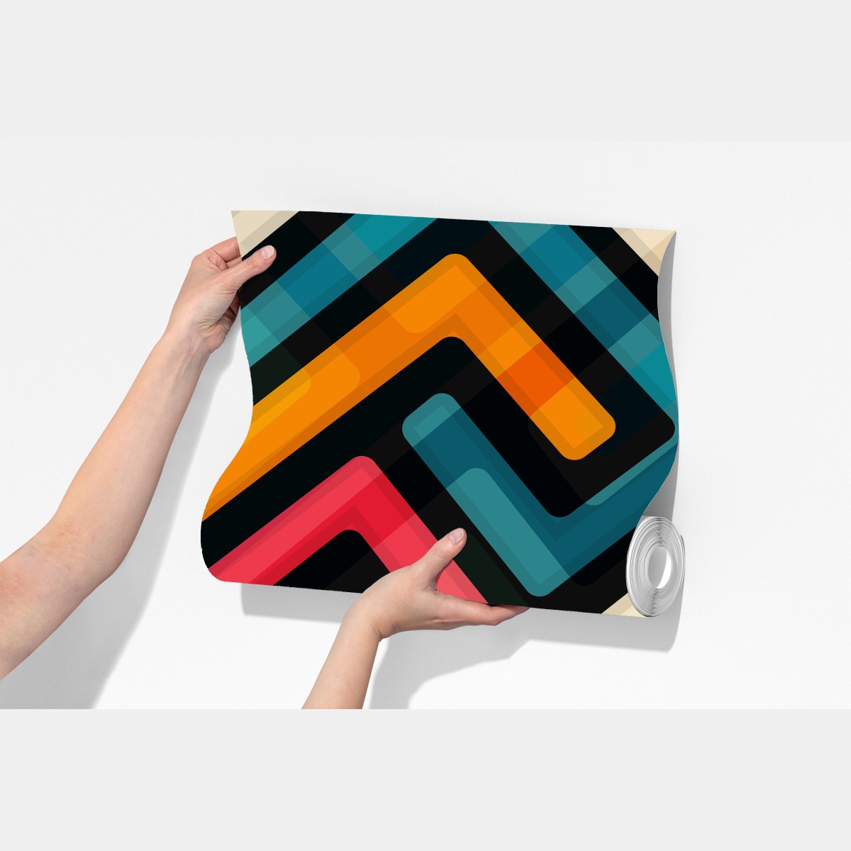 Fototapeta kolorowy geometryczny wzór labiryntu – Wallissimo® Fototapeta kolorowy geometryczny wzór labiryntu – Wallissimo®