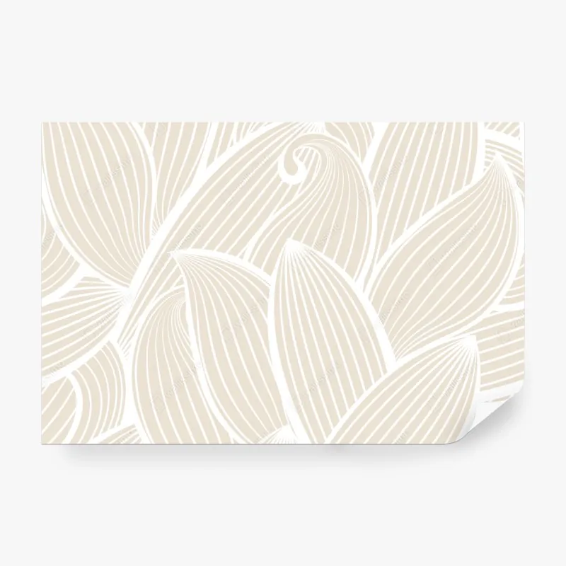 Fototapeta delikatny beżowy botaniczny wzór