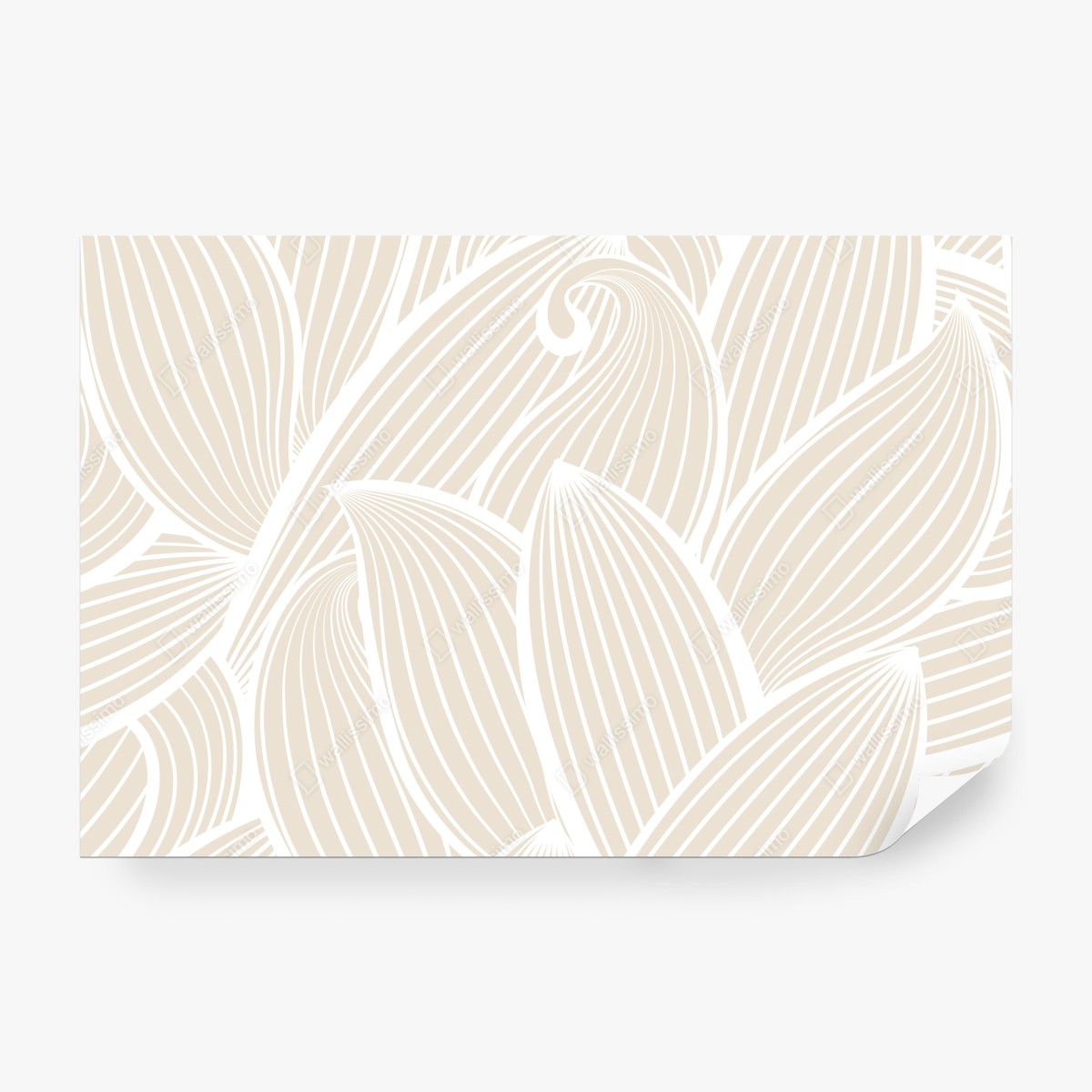 Fototapeta delikatny beżowy botaniczny wzór – Wallissimo® Fototapeta delikatny beżowy botaniczny wzór – Wallissimo®