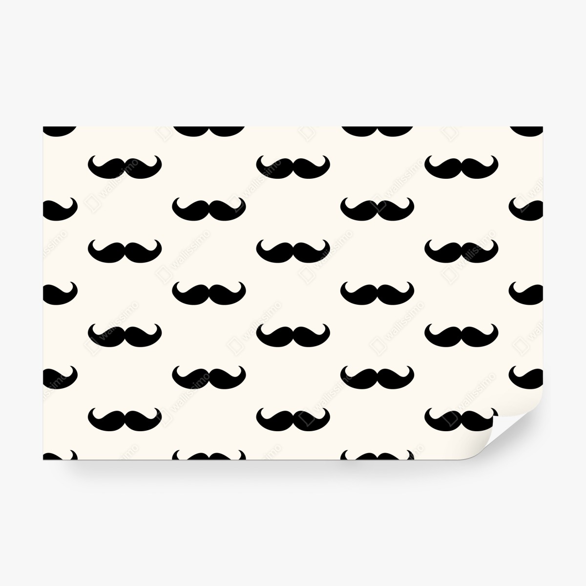 Fototapeta czarny wzór wąsów na beżowym tle – Wallissimo® Fototapeta czarny wzór wąsów na beżowym tle – Wallissimo®