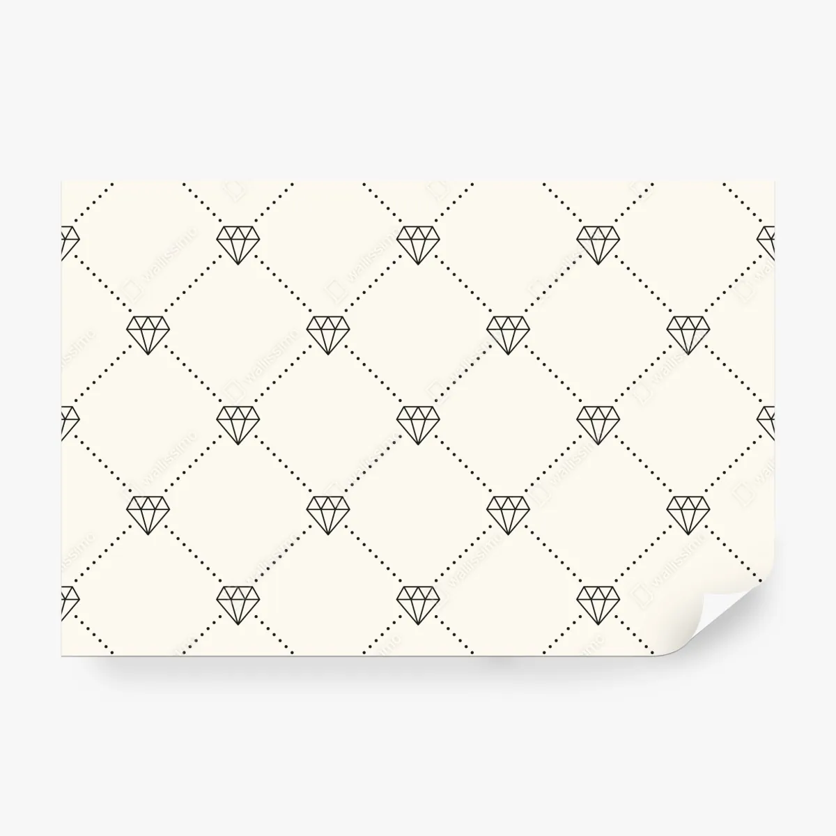 Fototapeta wzór kratki z diamentami na beżowym tle – Wallissimo® Fototapeta wzór kratki z diamentami na beżowym tle – Wallissimo®