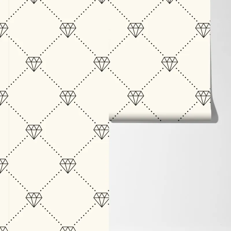 Fototapeta wzór kratki z diamentami na beżowym tle – Wallissimo® Fototapeta wzór kratki z diamentami na beżowym tle – Wallissimo®