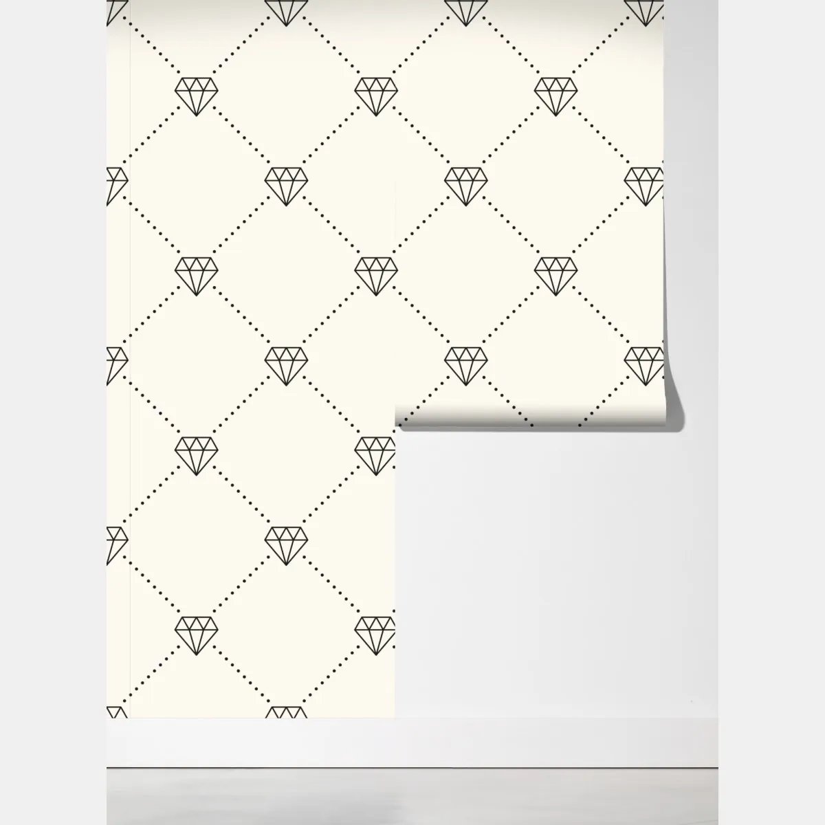 Fototapeta wzór kratki z diamentami na beżowym tle – Wallissimo® Fototapeta wzór kratki z diamentami na beżowym tle – Wallissimo®