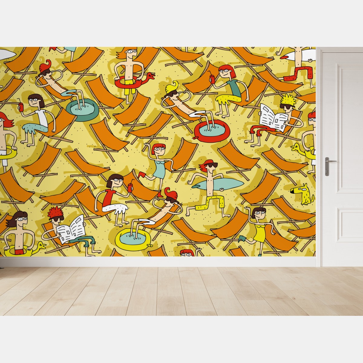 Wall mural sunny beach day pattern