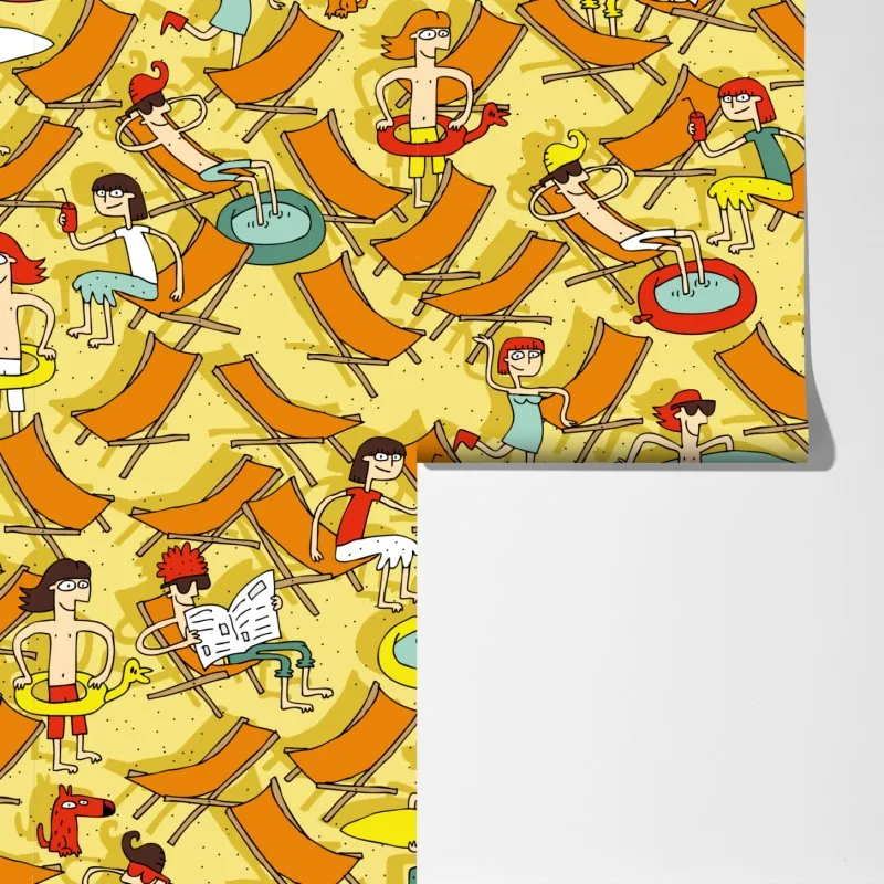 Fototapeta słoneczny dzień na plaży – Wallissimo® Fototapeta słoneczny dzień na plaży – Wallissimo®