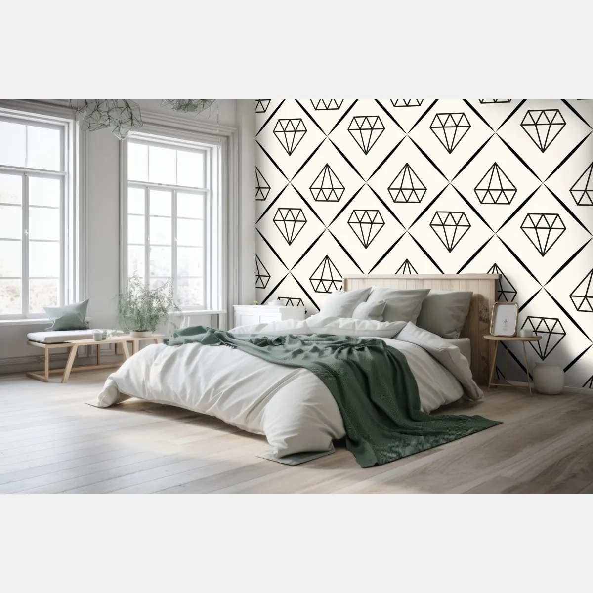 Fototapeta geometryczny wzór z diamentami – Wallissimo® Fototapeta geometryczny wzór z diamentami – Wallissimo®