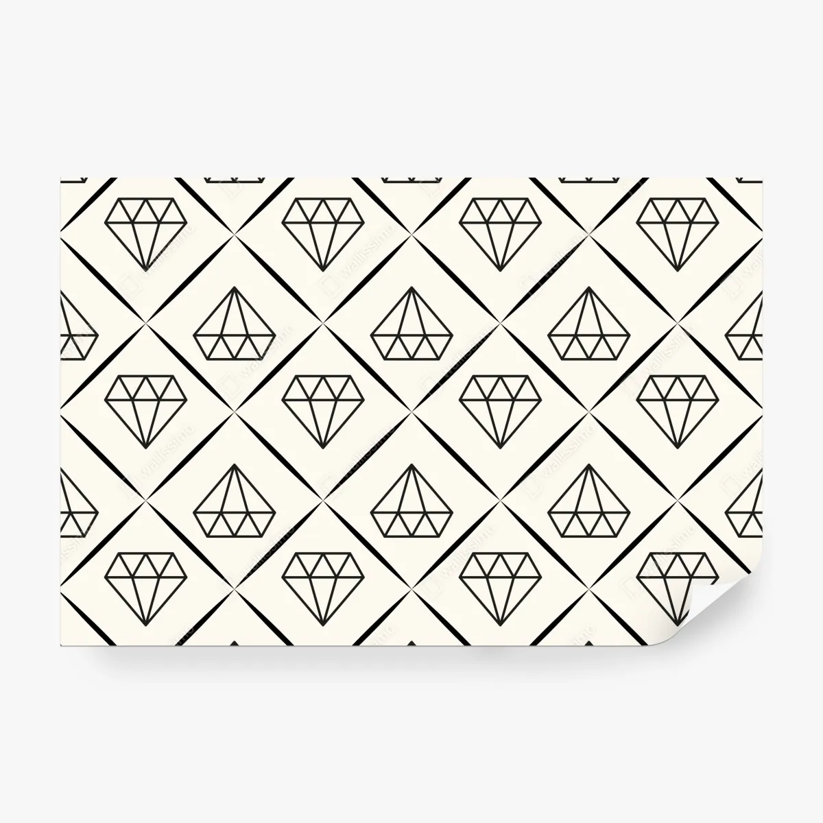 Fototapeta geometryczny wzór z diamentami – Wallissimo® Fototapeta geometryczny wzór z diamentami – Wallissimo®