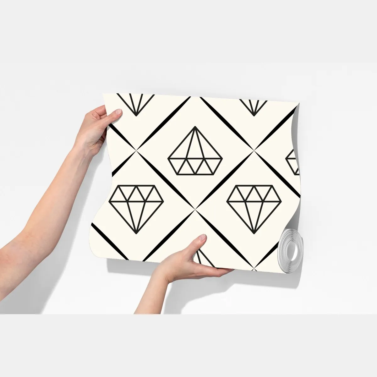 Fototapeta geometryczny wzór z diamentami – Wallissimo® Fototapeta geometryczny wzór z diamentami – Wallissimo®