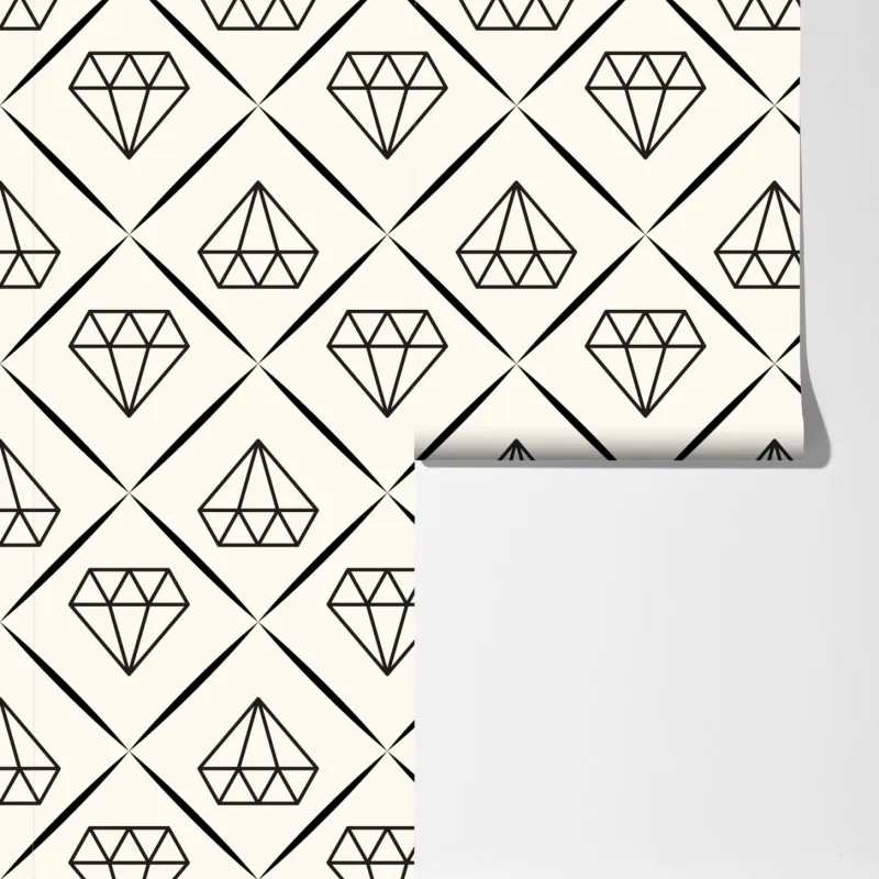 Fototapeta geometryczny wzór z diamentami – Wallissimo® Fototapeta geometryczny wzór z diamentami – Wallissimo®